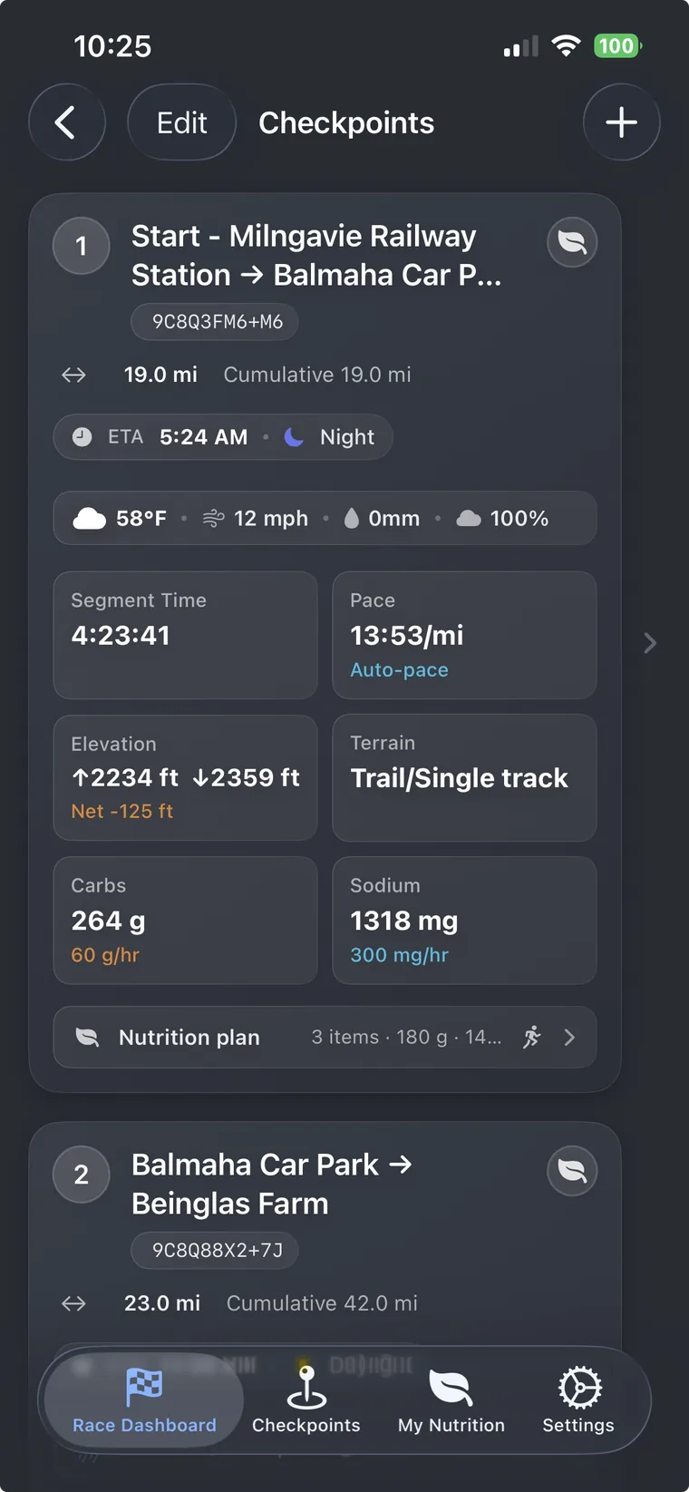 Checkpoints editor