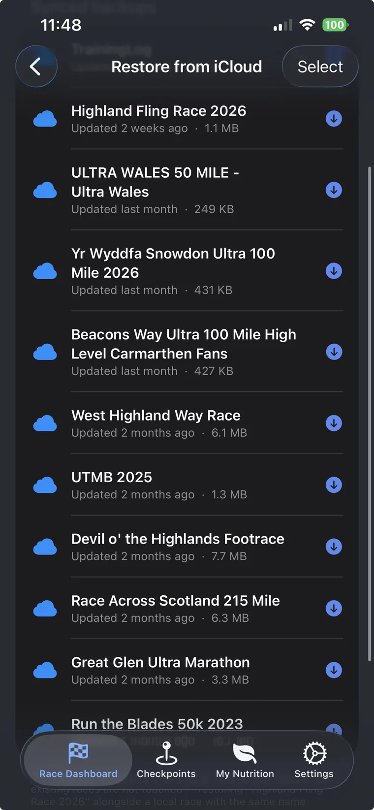 Restore from iCloud