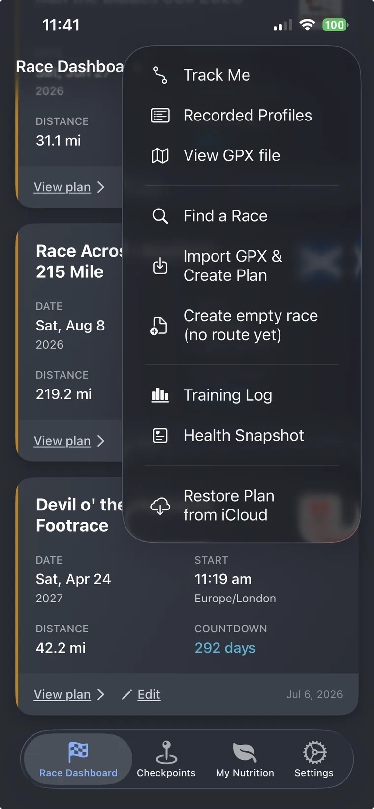 Restore from backup